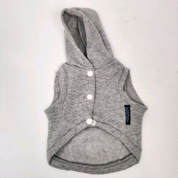 Wichita State Shockers Gray Dog Cat Sleeveless Hoodie Sweatshirt XS - Picture 4 of 4